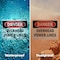 Signmission Overhead Power Lines Danger Sign, Plastic, 24in W x 18in L, 2PK OS-2PACK-DS-P-1824-L-1682 - alternate 5